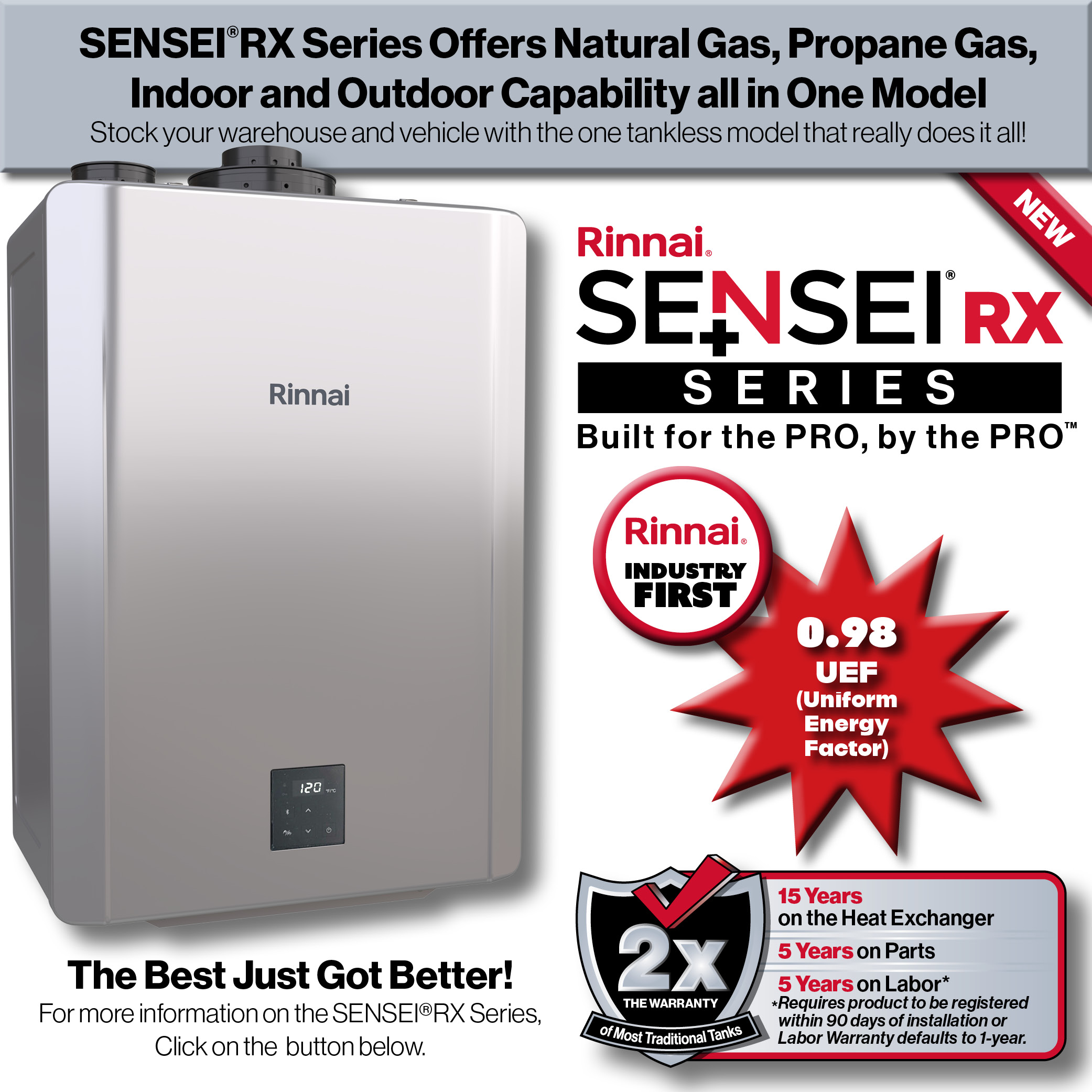 1 Selling Tankless Water Heater in the US | Rinnai
